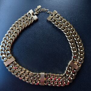 Christian Dior VINTAGE Double Cain Necklace